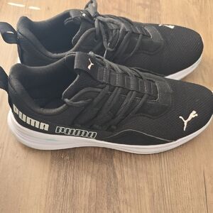 Puma Black Athletic Shoes with White Details